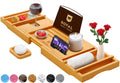 ROYAL CRAFT WOOD Premium Bathtub Tray - Expandable Bath Tray for Tub - Unique House Warming Bath Tub Tray Wood - Luxury Bathtub 