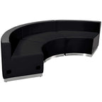 Flash Furniture HERCULES Alon Series Black LeatherSoft Reception Configuration, 3 Pieces