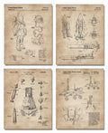 Outer Space Decor Patent (8x10 inches) Set of 4 - Wall Art Prints - Great Astronomy Gifts for Aerospace Lovers - Space Decoratio
