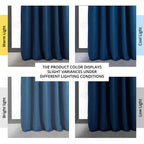 Hpd Half Price Drapes Signature Velvet Thermal Blackout Curtains For Living Room 108 Inch Long (1 Panel) Rod Pocket Insulated Blackout Curtains For Bedroom Window Curtains, 50W X 108L, Union Blue