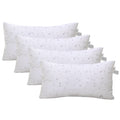 Accenthome Outdoor Pillow Inserts 12 X 20 (Pack Of 4) Waterproof Hypoallergenic Sham Stuffer | White Square Water Resistant Thro