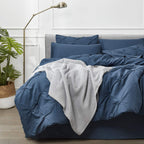 Bedsure Full Size Comforter Sets - Bedding Sets Full 7 Pieces, Bed In A Bag Navy Blue Bed Sets With Comforter, Sheets, Pillowcas
