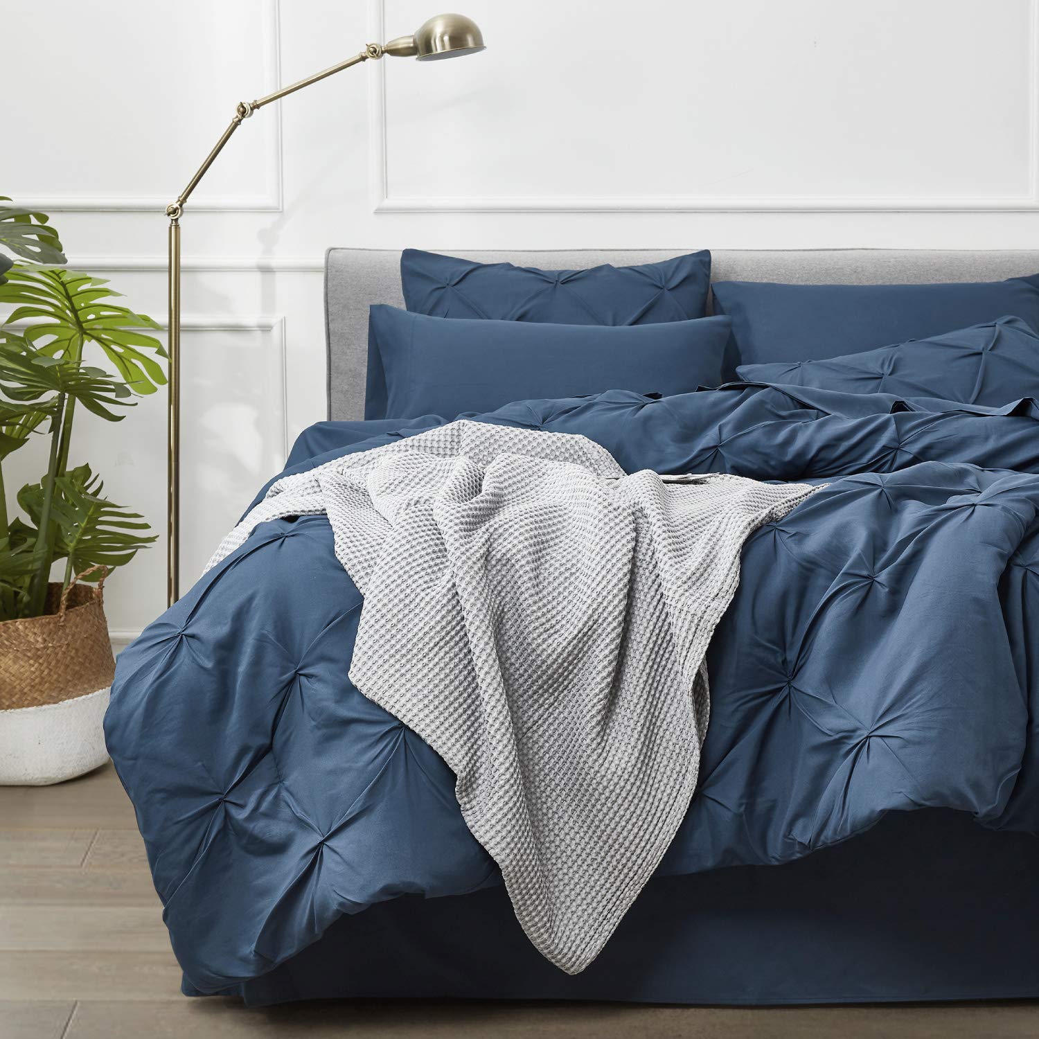 Bedsure Full Size Comforter Sets - Bedding Sets Full 7 Pieces, Bed In A Bag Navy Blue Bed Sets With Comforter, Sheets, Pillowcas
