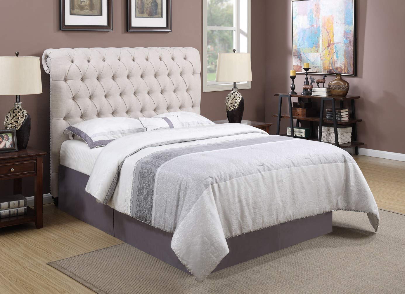 Devon Tufted Upholstered Bed Beige, California King