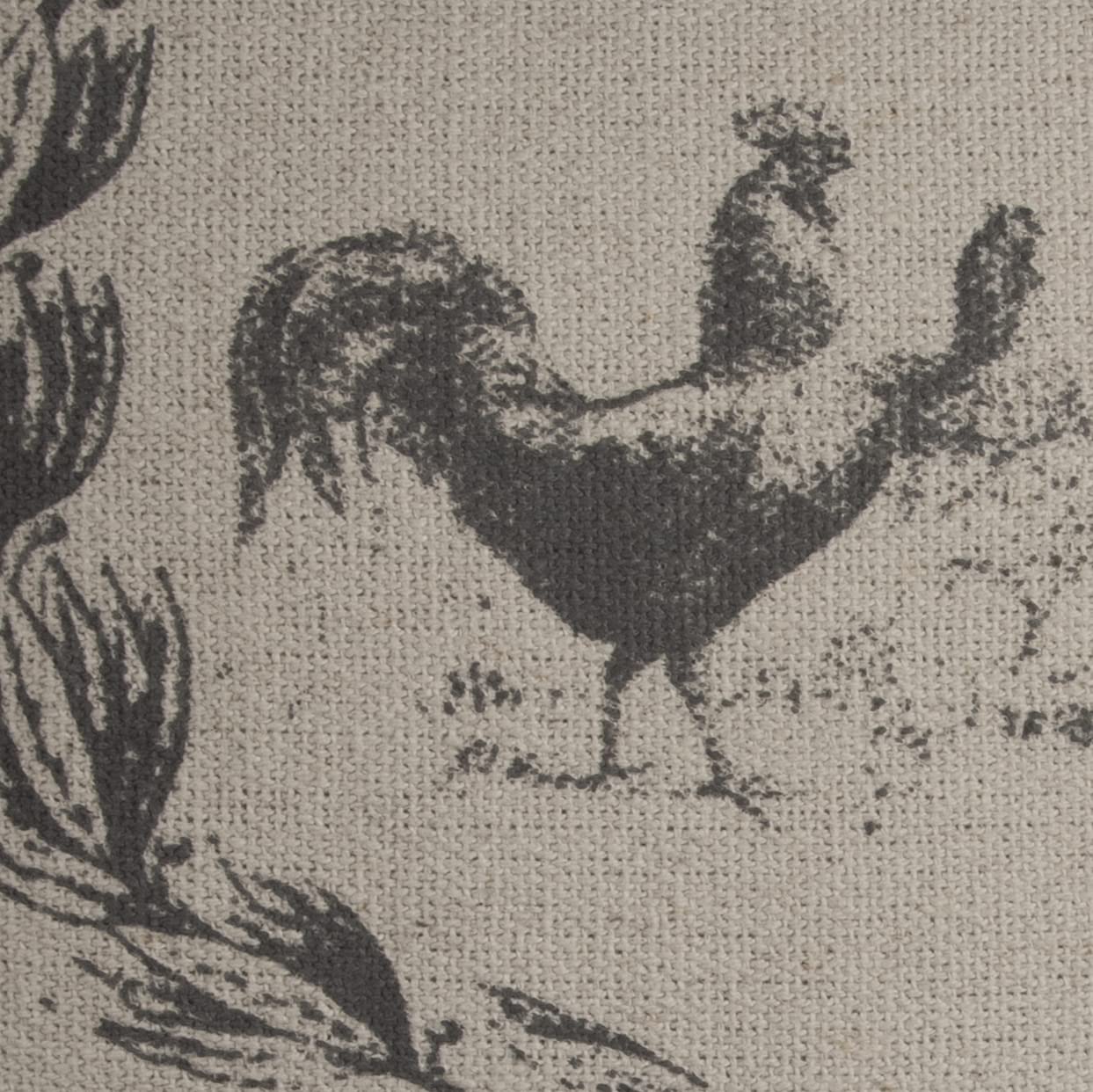 Rizzy Home | T10762 | Poly Fill Decorative Pillow | 20&quot;X20&quot; Neutral/Gray/Rooster