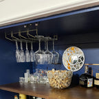 Reddreamer 14-Inch Wine Glass Rack, Under Cabinet Wine Glass Holder Stainless Steel Chrome Finish Stemware Rack - Hanging Stemwa