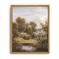 Roslynity Framed Canvas Wall Art Vintage Print Oil Paintings Summer Landscape Victorian Nature Country Retro Aesthetic Antique A