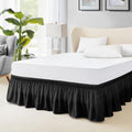 Freshculture Queen Bed Skirt, Elastic Wrap Around Bed Skirt Queen Size, Bed Skirts For Adjustable Bed, Easy Fit With 15-Inch Tai