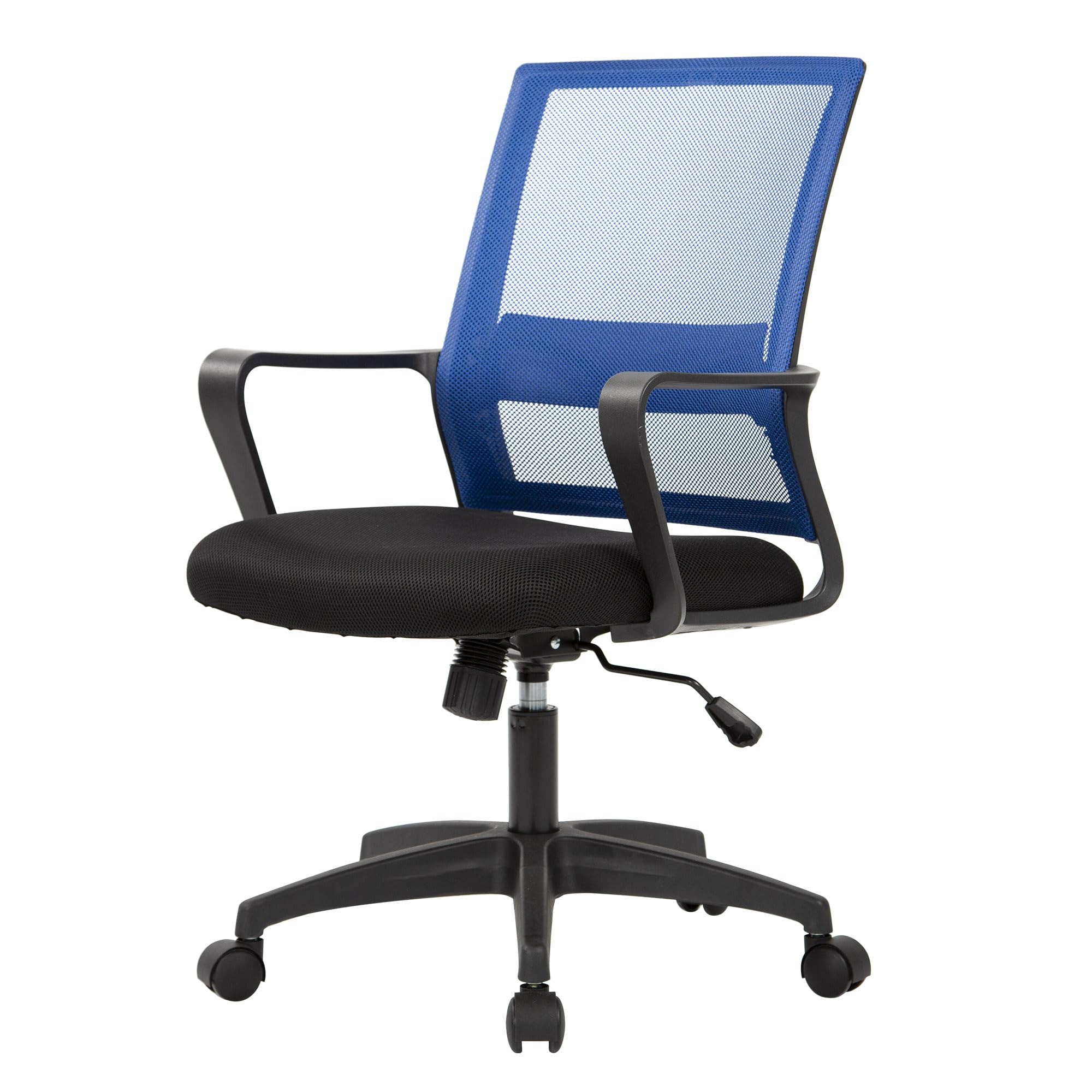 Paylesshere Gaming Chair Ergonomic Computer Chair Office Chair Video Game Chairs With Lumbar Support Desk Chair Armrest Mid Black Cushion Swivel Rolling Chair With Wheels For Home Office (Blue)