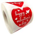 Wootile Valentine'S Day Heart Stickers, 2' Red Heart Shaped Labels 500 Pcs, Matte Finish For Gift Wrap, Decorations, Wedding In