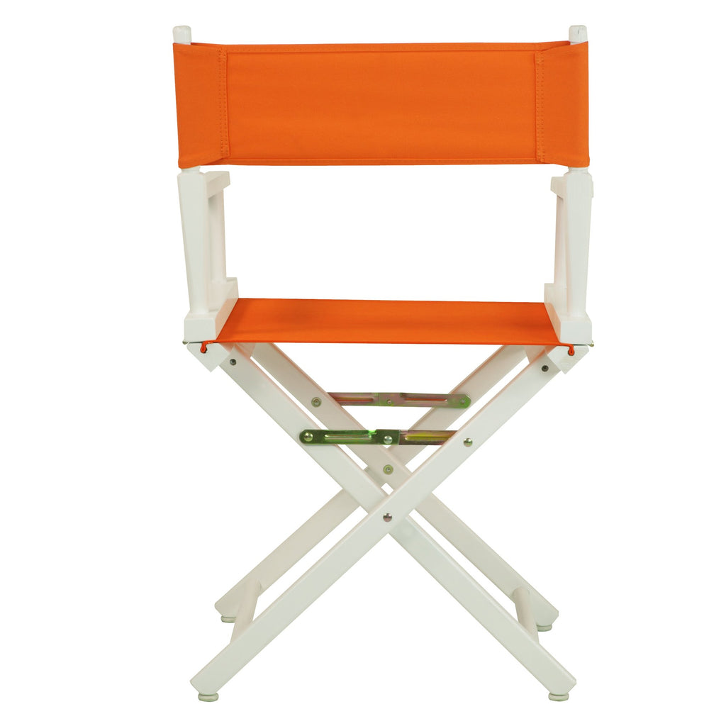 Casual Home 18" Director'S Chair White Frame With Tangerine Canvas