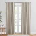 PONY DANCE Blackout Curtains, Black Blackout Curtains for Bedroom - 2 Panels, 42x84 Inch, Room Darkening Curtains for Living Roo