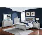 Coaster Gunnison Queen Bed 5-Piece Set, Silver Metallic
