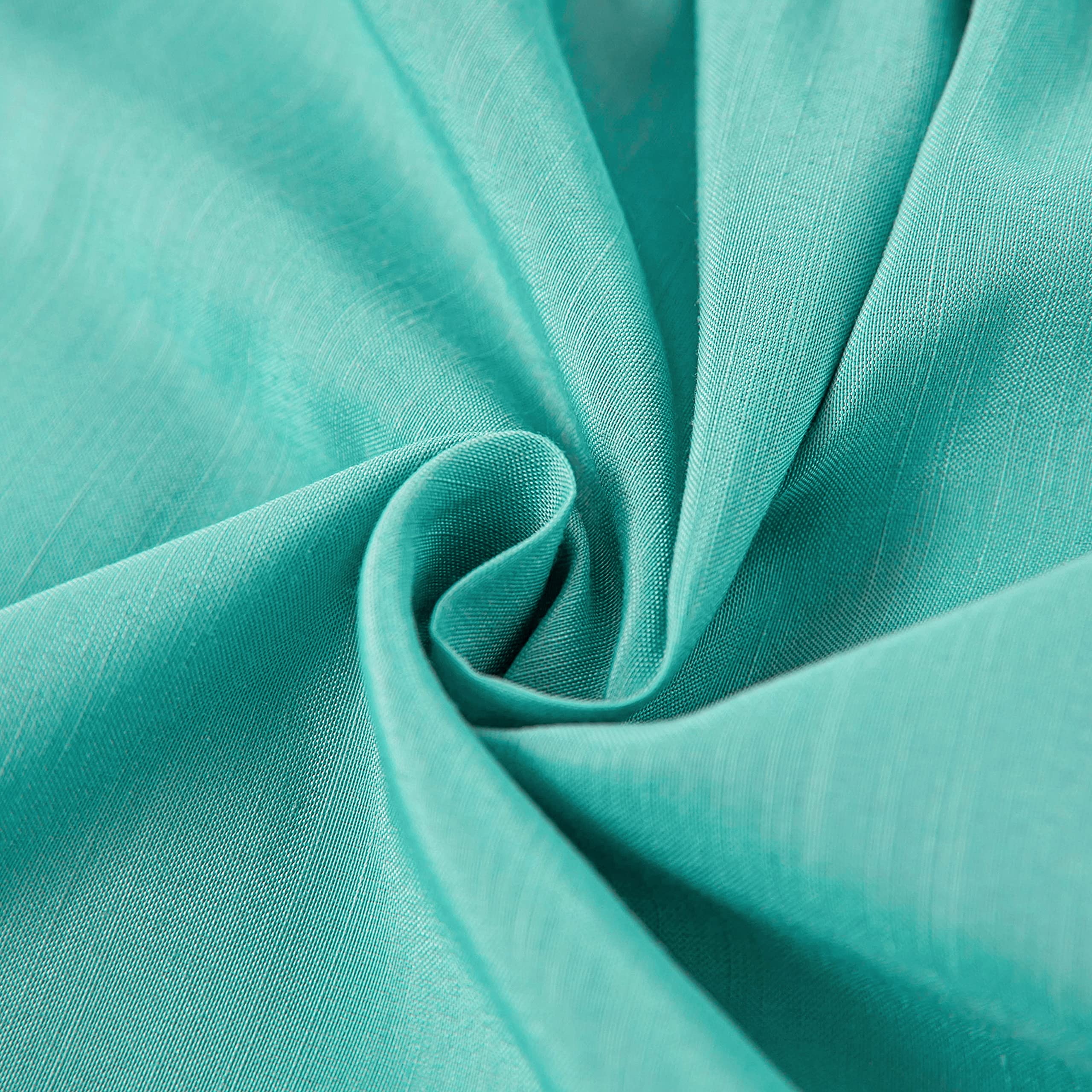 Biscaynebay Wrap Around Bed Skirts For Twin & Twin Xl Beds 15' Drop, Aqua Adjustable Elastic Dust Ruffles Easy Fit Wrinkle & Fa