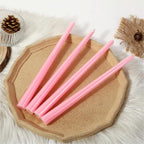 10 Inch Pink Taper Candles-Set Of 4 Tapered Candle, Tall Candlesticks,Home Dinner Candle, Party, Wedding, Halloween, Christmas C