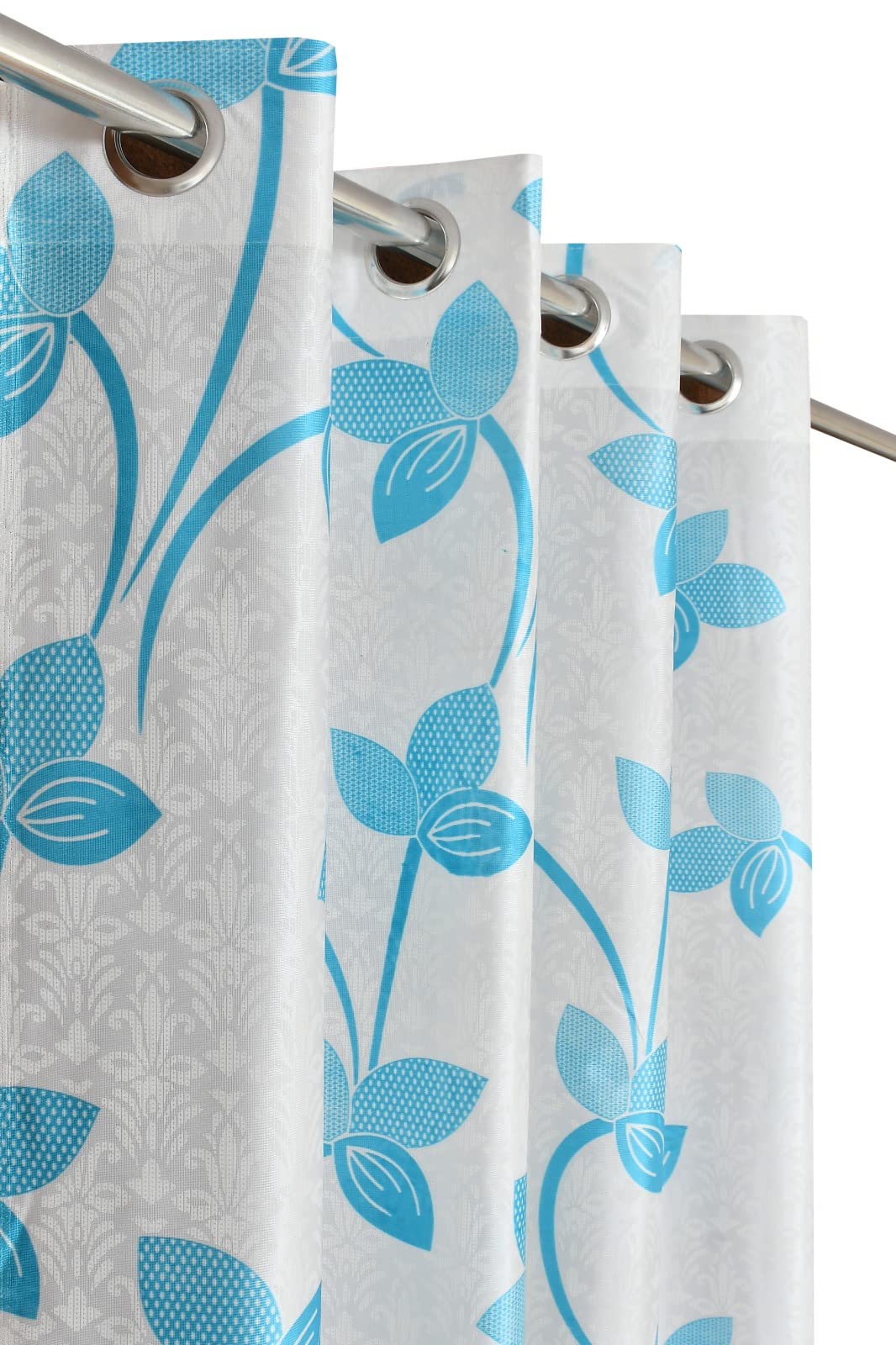 Rensum Leaves Printed Door Curtains for Home Set of 2, 7Ft Drapes and Panels for Home Living Room Bedroom Kitchen Decor, Polyest