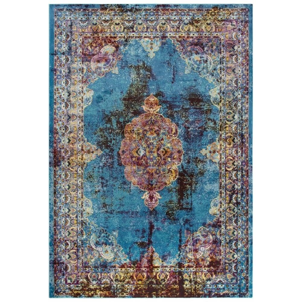 Rizzy Home Alora Decor Morocco 8'10"X11'10" Blue/Rust/Gold/Cream Power-Loomed Area Rug