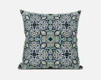 HomeRoots Muted Green Cream Green Cream Cloverleaf Boho Suede Throw Pillow