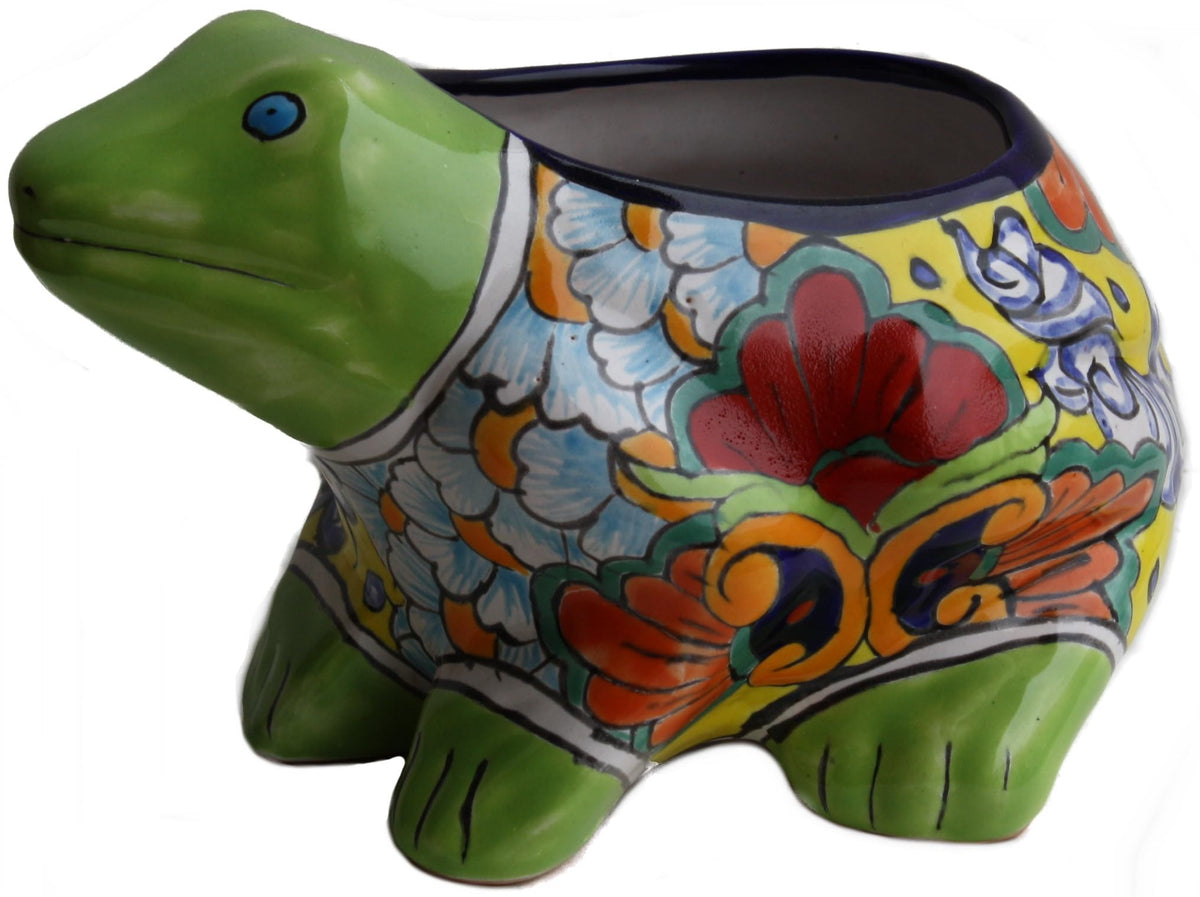 Fine Crafts Imports Rainbow Frog Talavera Planter