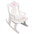 My Bambino Personalized Childs Puzzle Rocking Chair (Stemmed Flower)