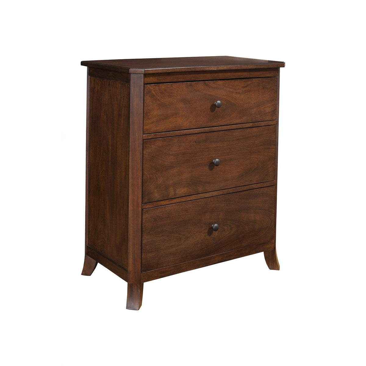 Alpine Furniture 977-04 Baker 3 Drawer Small Chest In Mahogany Finish, 32 X 18 X 36, Brown