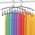 Legging Organizer for Closet,2 Pack ArtHonor Steel core Hangers with Clips Holds 20 Leggings/Pants/Jeans,Hangers Space Saving Ha
