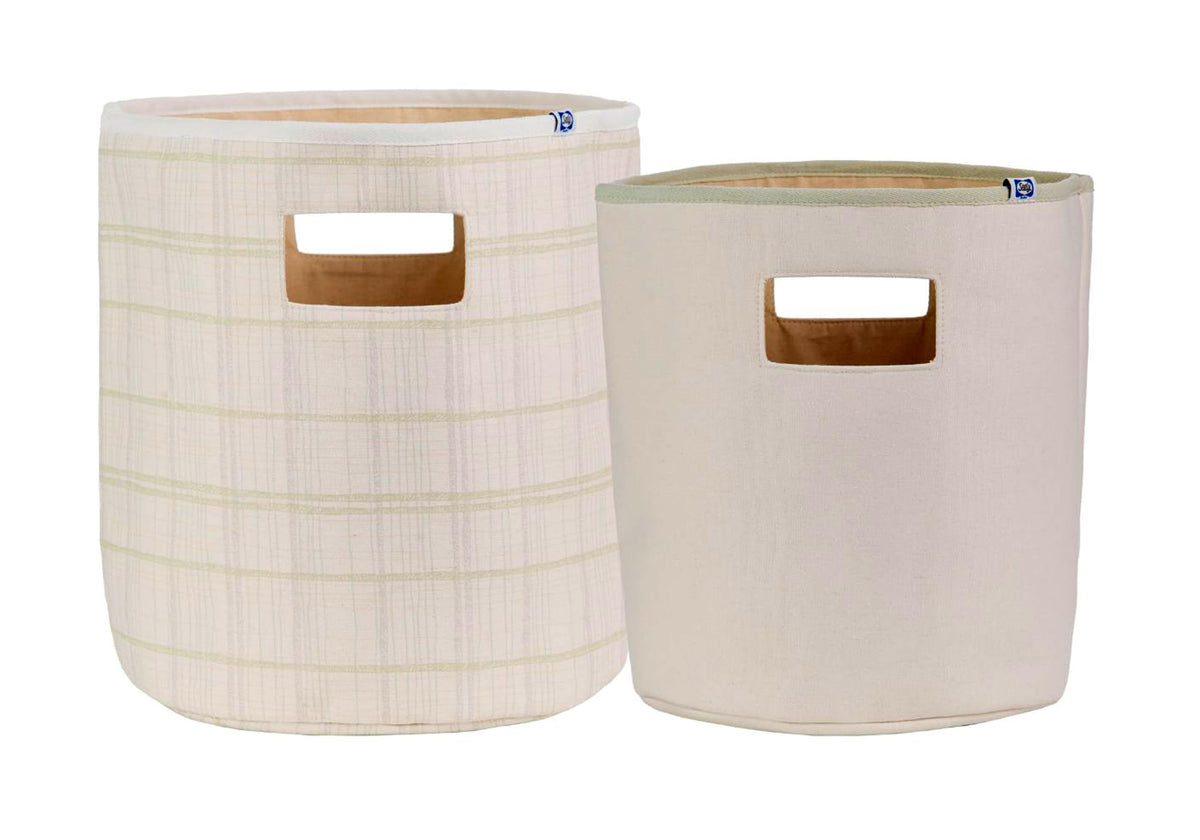SEALY BABY Nursery Storage Baskets  2 Pack Baby Storage Bins, Durable, Nesting, Assorted Patterns