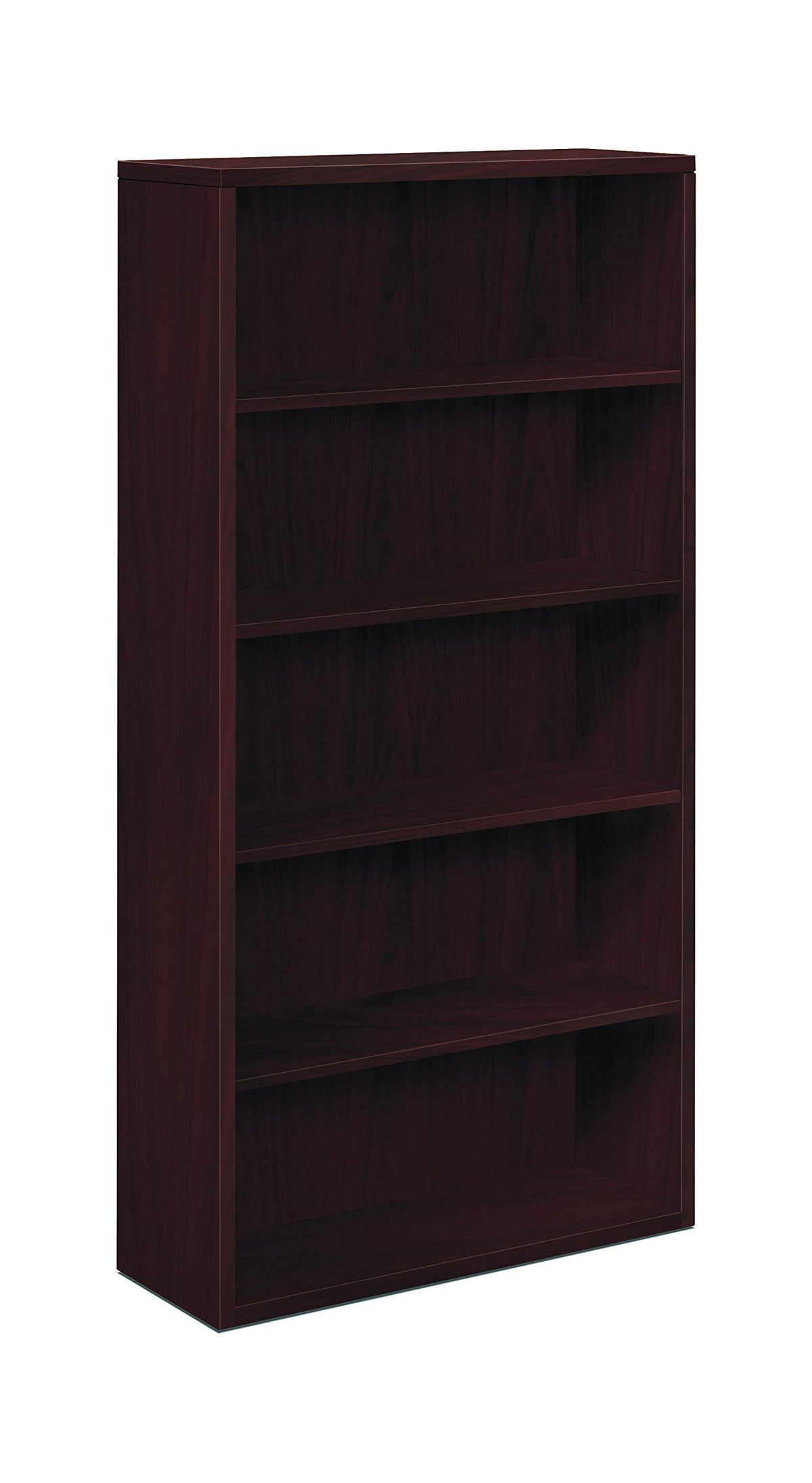 The HON Company 10500 Bookcase, 5 Shelves, Laminate, Mahogany