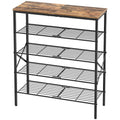 YATINEY 5-Tier Shoe Rack, Shoe Storage for Entryway and Closet, Free Standing Shoe Organizer with Metal Mesh Shelves, 16-20 Pair