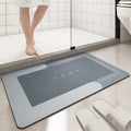 Bingobang Absorbent Bath Mat Non Slip Anti Mould 60 x 40 cm, Diatom Mud Bathroom Shower Floor Mat, QuickDry 4 Layer Thickened R