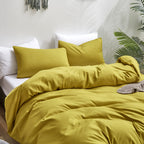Luxlovery Chartreuse Comforter Set Queen Moss Green Bedding Comforter Set Full Modern Solid Grass Green Soft Breathable Yellowis