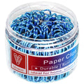 Vinaco Blue Paper Clips, 400Pcs Medium And Jumbo(1.3 Inch & 2 Inch)Paper Clips, Durable And Rustproof, Coated Large Paper Clips