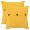 Hwy 50 Decorative Throw Pillow Covers Set Cushion Cases With Triple Buttons 16X16 Inch Chenille Soft Farmhouse Accent Pillowcase