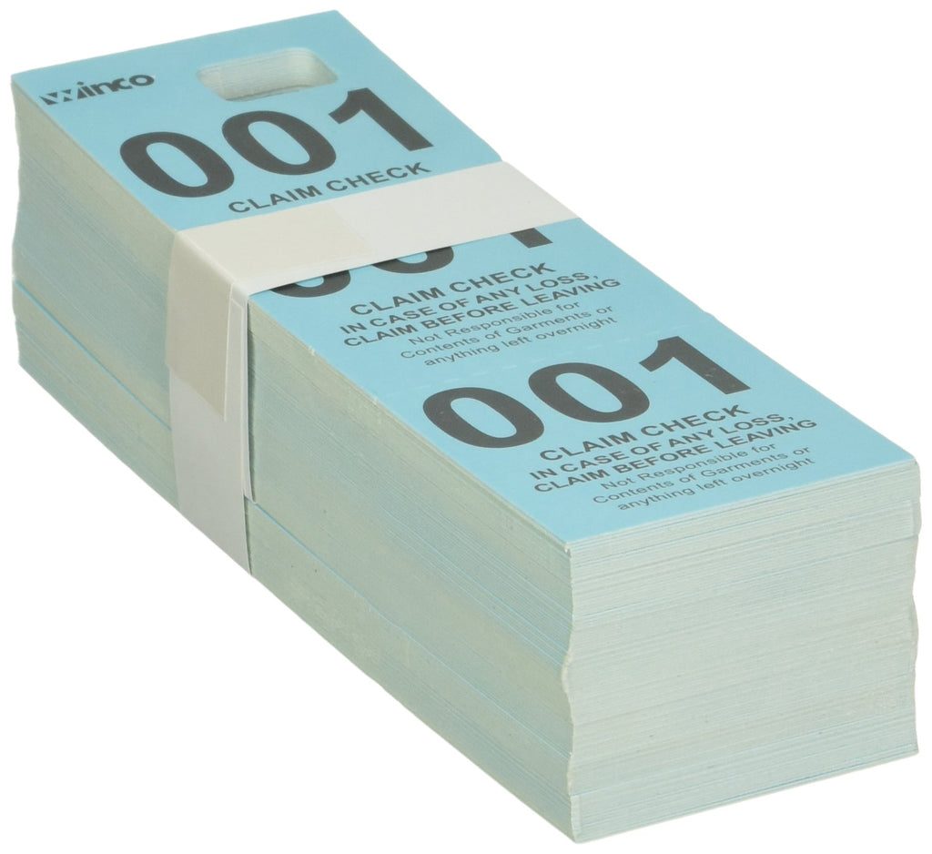 Winco Coat Checks, Blue, 500 Per Box, Medium
