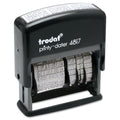 Trodat E4817 Trodat Economy 12-Message Stamp, Dater, Self-Inking, 2 X 3/8, Black