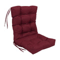 Blazing Needles Indoor/Outdoor Tufted Seat/Back Chair Cushion, 18 x 38, Merlot