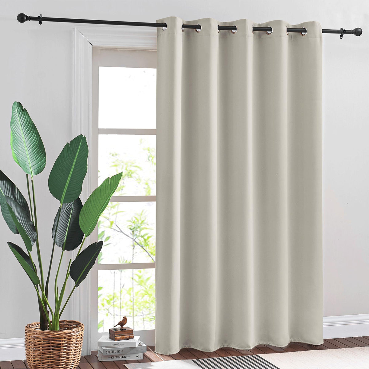 Ryb Home Room Divider Curtains 84 Inches Long - Blackout Thermal Insulated Room Divider Drapery For Living Room Bedroom Home Off