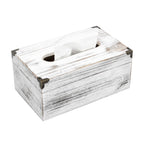 Distressed Wooden Rustic Facial Tissue Box Holder Tissue Box Cover Napkin Dispenser for bathroom Living room dining room bedroom