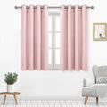 Dwcn Light Pink Blackout Curtains For Bedroom, Thermal Curtains For Living Room 2 Panels Set, Solid Grommet Curtains Drapes For