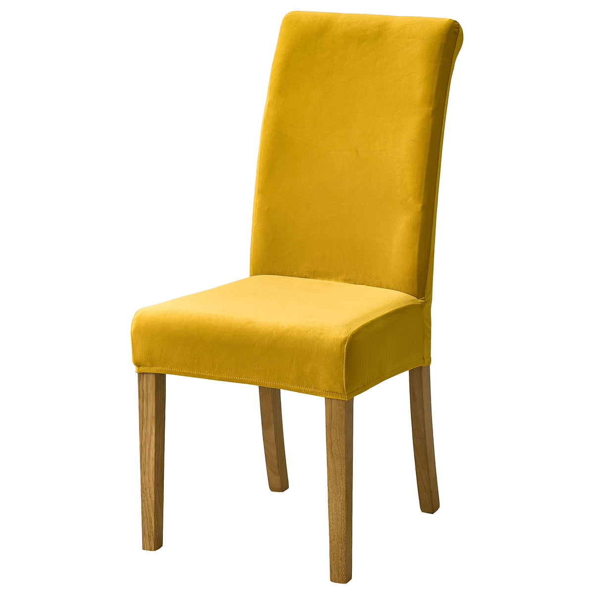 Lalluxy Velvet Chair Slipcovers For Dining Room Stretchy Super Soft Parson Chair Seat Covers Chair Protectors For Party Pet Protection (Set Of 6, Turmeric)