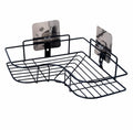 NIVI HUB Adhesive Corner Wall Shelf Rack, Metal Wire Storage Shelf for Kitchen and Bathroom, No Drill Wall Mount Design