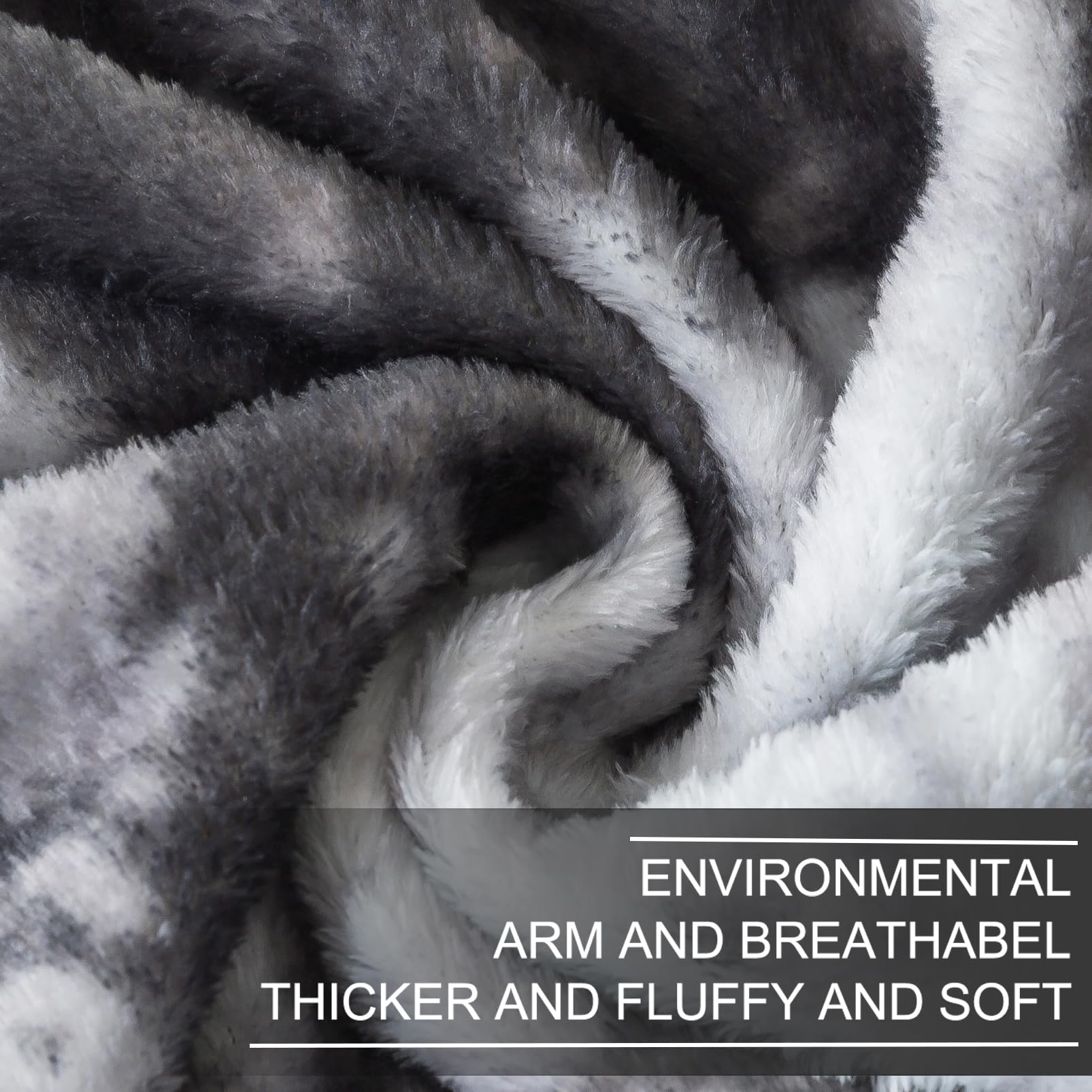 Richave Fuzzy Blanket Twin Size - Tie Dye Grey,Premium Lightweight Anti-Static, Plush And Furry Faux Fur, Reversible Queen Blankets For Twin/Twin Xl Extra Long Bed, 66X90 Inches,Tie Dye Grey
