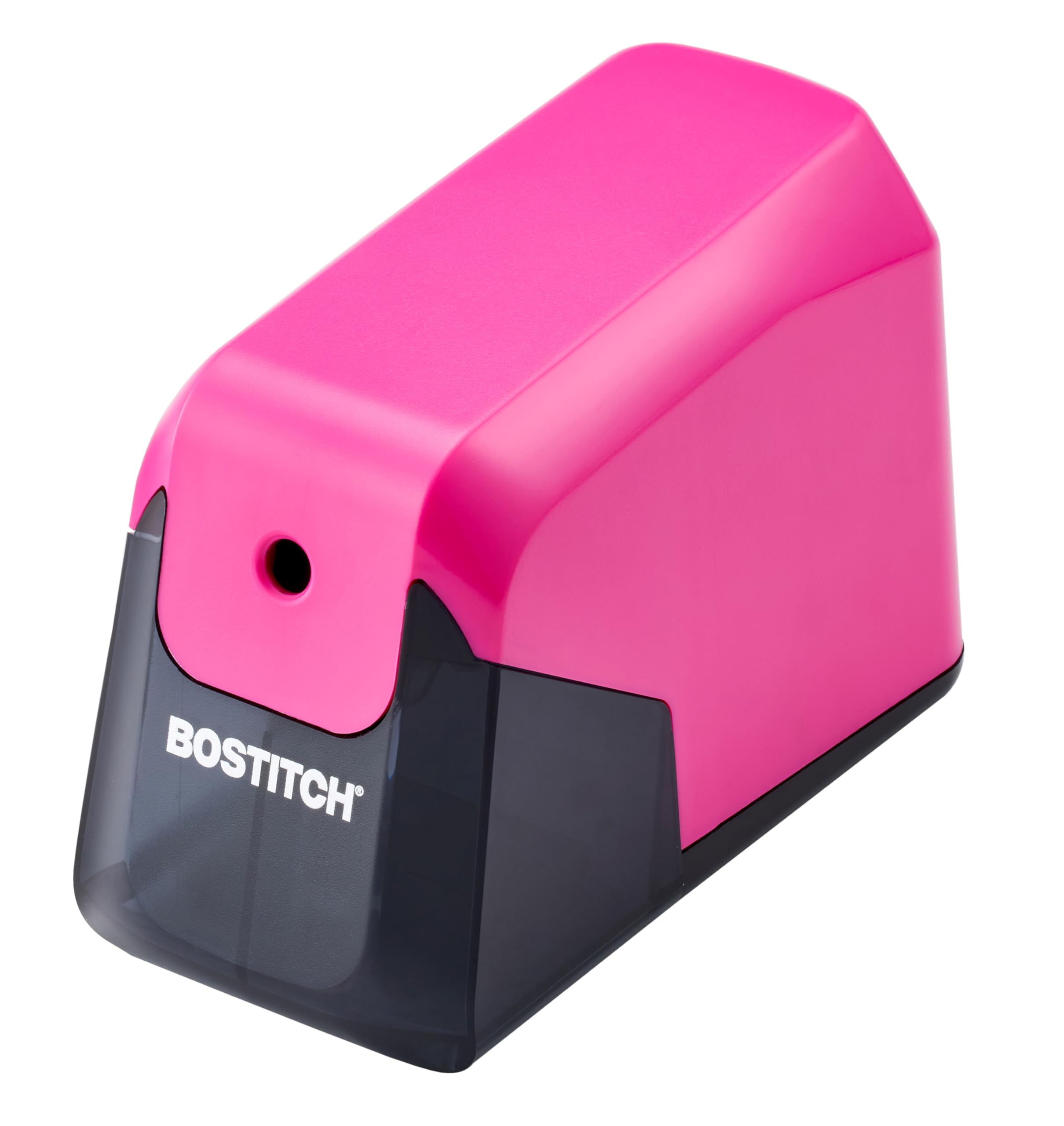 Bostitch Office Battery Pencil Sharpener, 4X Longer Cutter Life, Tip Saver Technology, Pink