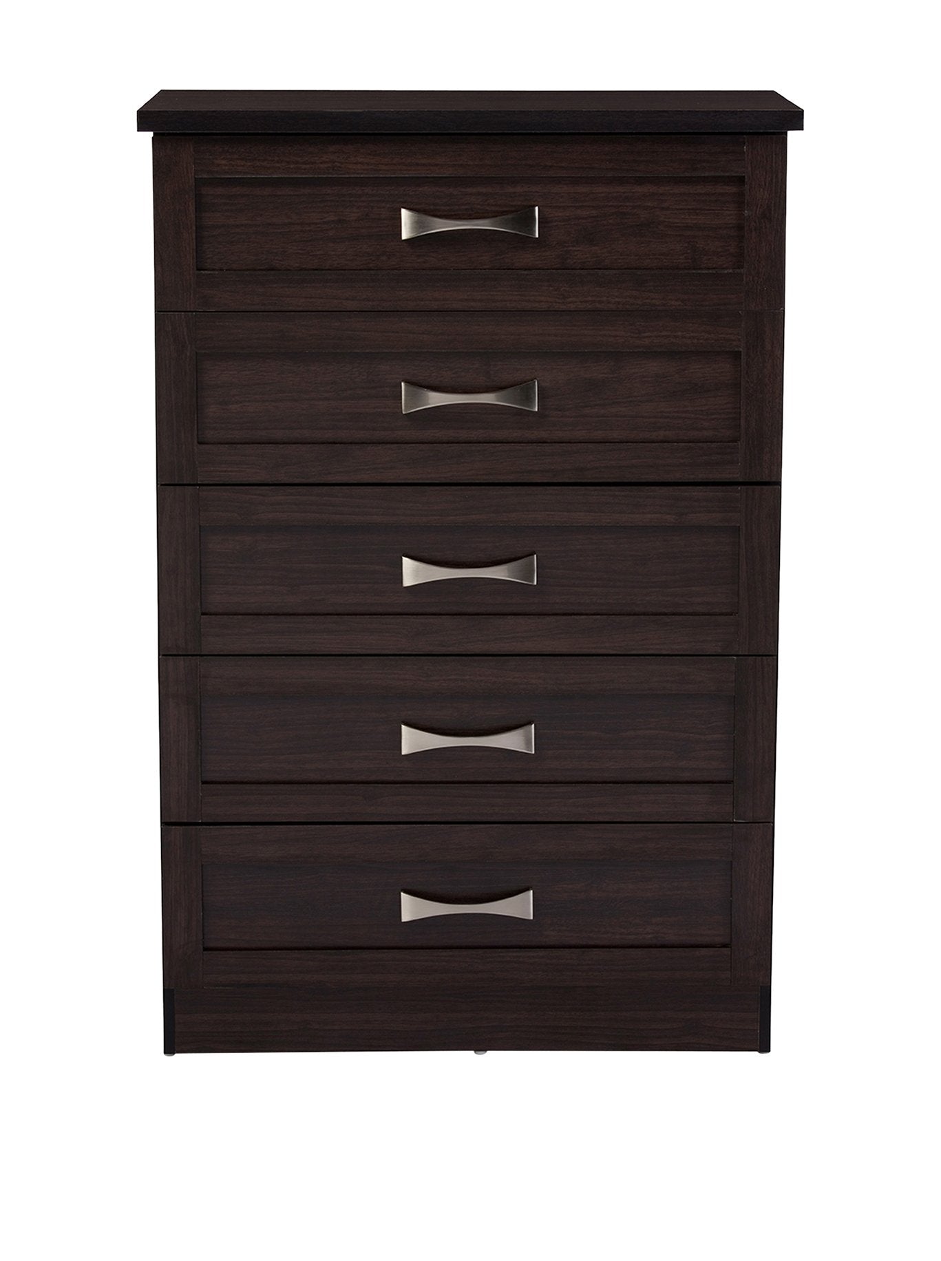 Baxton Studio Colburn Chest, 5-Drawer, Dark Brown