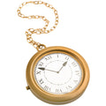 Spooktacular Creations Gold Clock Necklace Halloween Jumbo Gold Clock Necklace White Rabbit Clock Hip Hop Rapper Clock for Kids 