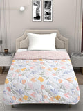 Akshya Ultrasonic Quilted Comforter Single Bed Reversible Microfiber Quilt AC Blanket Dohar Single Bed Bedcover with Storage Bag