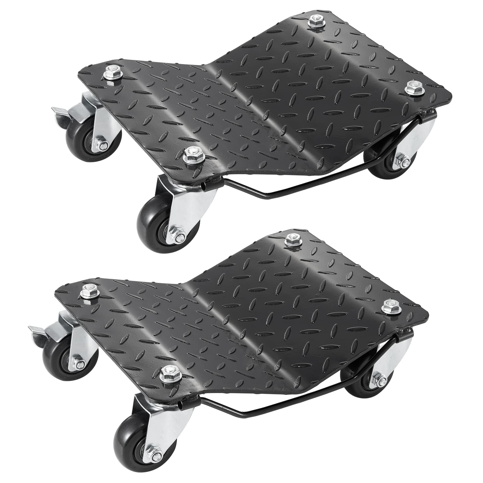 VEVOR Wheel Dolly, 3000 lbs Car Moving Dolly, Wheel Dolly Car Tire Stake Set of 2 Piece, Heavy-Duty Car Tire Dolly Cart Moving C