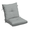 Arden Earthfiber Plush Modern Tufted Polyfill Dining Chair Cushion, 21 X 40, Water Repellent, Fade Resistant 21 X 40, Stone Grey