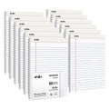 Vivin 5 X 8 Inch Note Pads, 12 Pack, Narrow Ruled, 50 Sheets Per Writing Pad, Perforated, Legal Pads Ideal For Home, Office, Bus