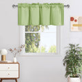 Dwcn Valance Curtains For Living Room, Room Darkening Kitchen Curtain Valance, Rod Pocket Bathroom/Basement Curtains For Windows